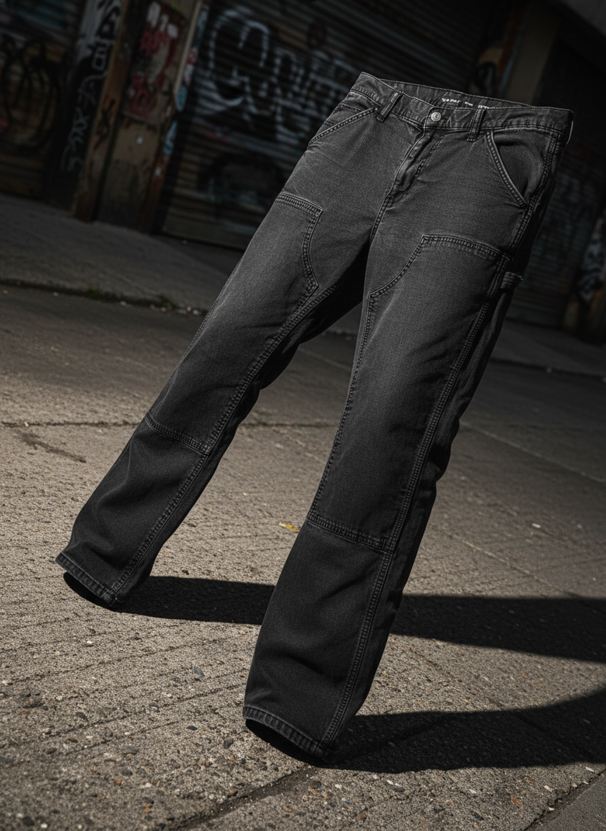 Vintage Black Cargo Jeans